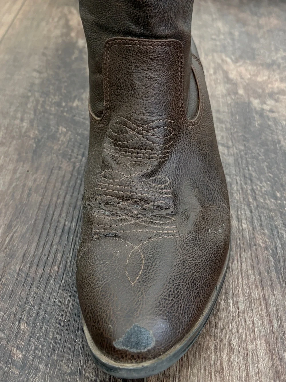 Mossimo Supply Co Dark Brown Western Cowgirl Boots